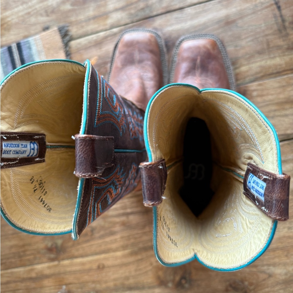 Anderson Bean Brown Cowboy Western Boots - Picture 2 of 5